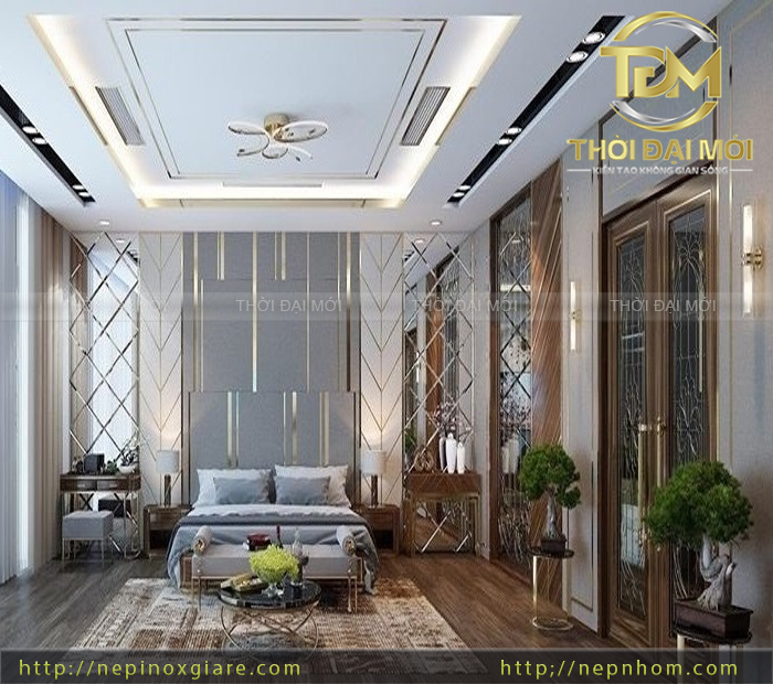 Giải pháp Nẹp inox trang trí trần giúp hoàn thiện hiện đại với shadow gap và cove lighting